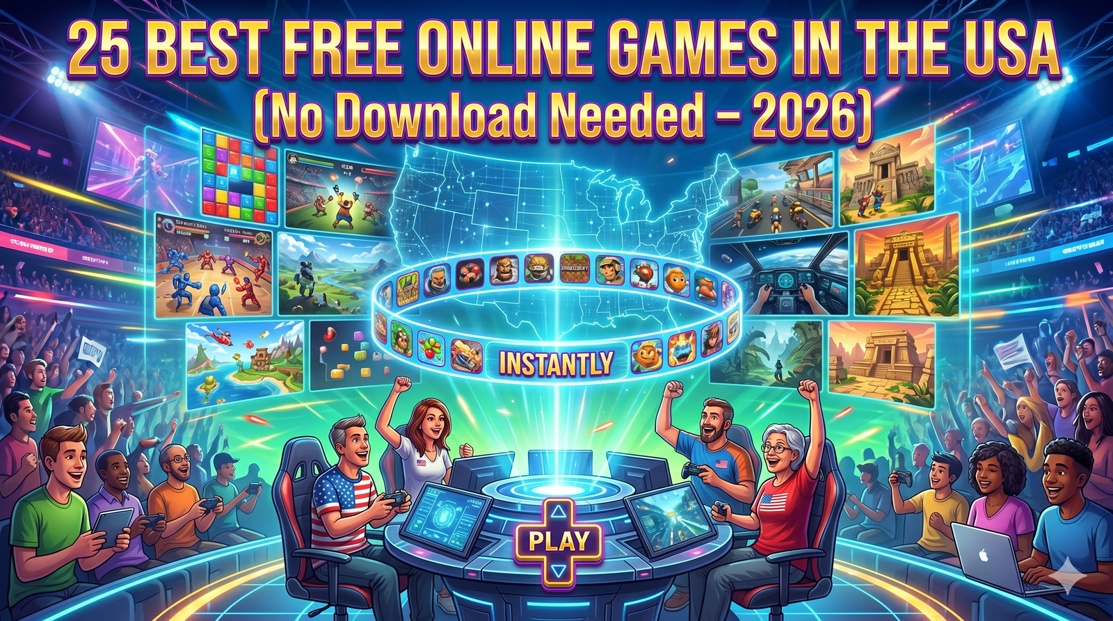 25 Best Free Online Games in the USA (No Download Needed – 2026)